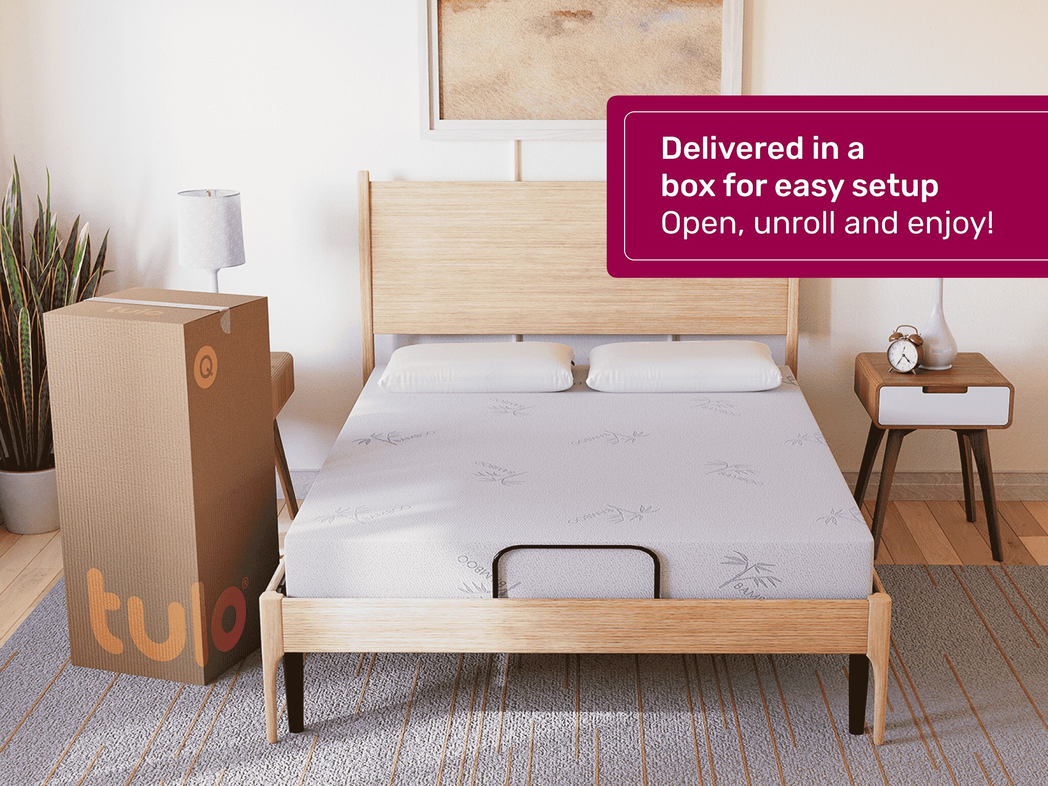 Bamboo 6" Firm Green Tea Memory Foam Mattress